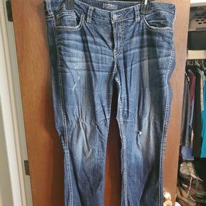 Silver women's jeans